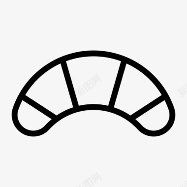 牛角包面包房快餐图标图标