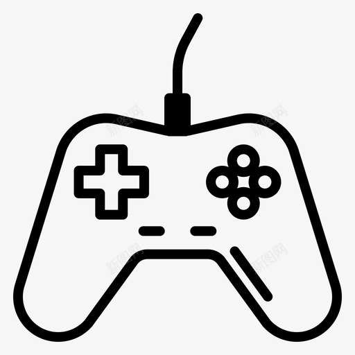 Gamepad社交媒体135线性图标svg_新图网 https://ixintu.com Gamepad 媒体 社交 线性