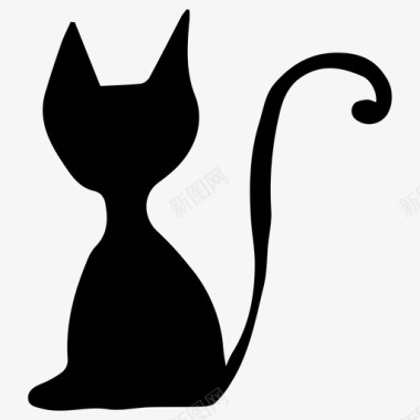 黑猫万圣节小猫图标图标
