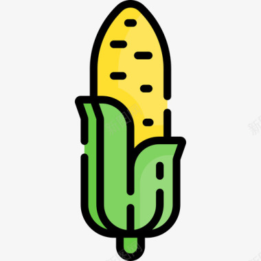 玉米在村里30线颜色图标图标