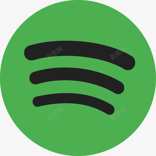 Spotify社交标志3扁平图标svg_新图网 https://ixintu.com Spotify 扁平 标志 社交