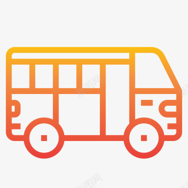 巴士物流和配送11梯度图标图标