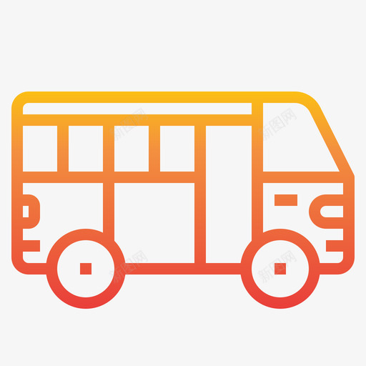 巴士物流和配送11梯度图标svg_新图网 https://ixintu.com 巴士 梯度 物流 配送