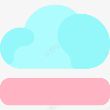 云计算云网络1扁平图标图标