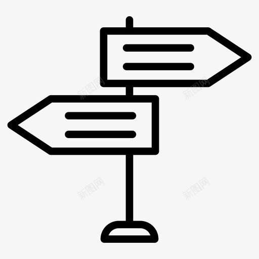 方向板柱子道路图标svg_新图网 https://ixintu.com 基本 方向 柱子 标志 设置 道路