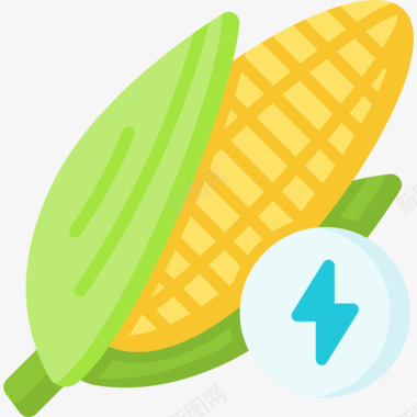 玉米可持续能源44平坦图标图标