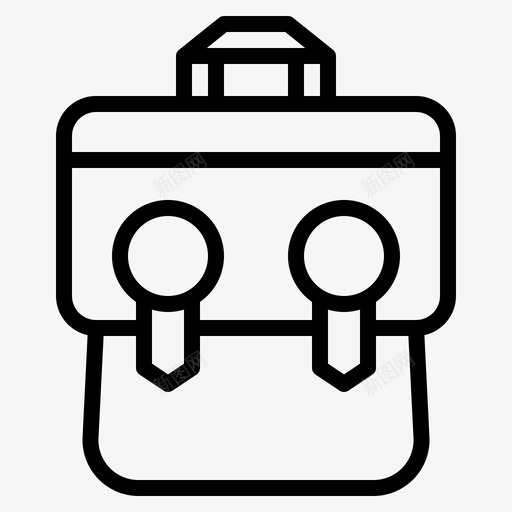 书包7号包直线型图标svg_新图网 https://ixintu.com 7号包 书包 直线 线型