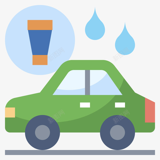 洗车洗车7平铺图标svg_新图网 https://ixintu.com 平铺 洗车