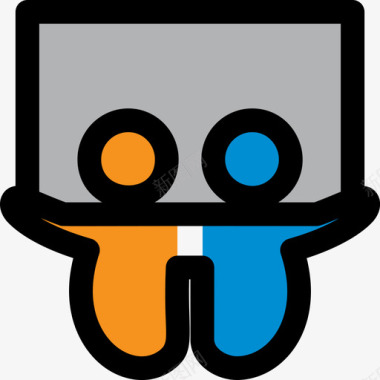 Skillshare社交标志1线性颜色图标图标