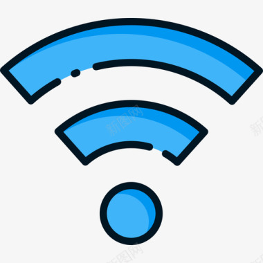 Wifi通信174线性彩色图标图标