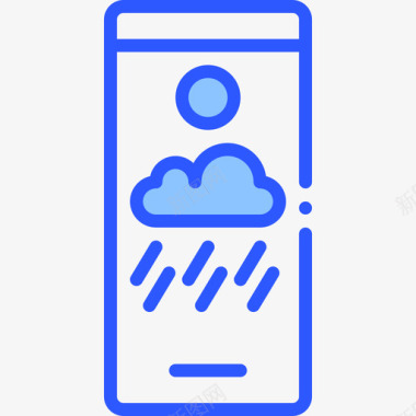 智能手机天气241蓝色图标图标