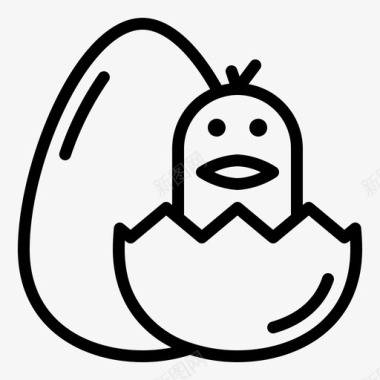 鸡蛋小鸡鸡肉图标图标