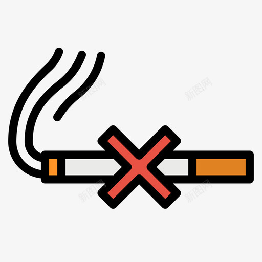 禁止吸烟9号飞机直线颜色图标svg_新图网 https://ixintu.com 9号 吸烟 直线 禁止 颜色 飞机