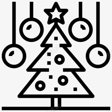 圣诞树基督教1直系图标图标