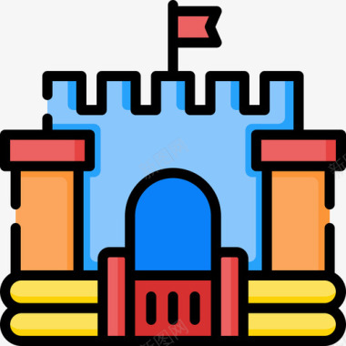 Castle60公尺线性颜色图标图标