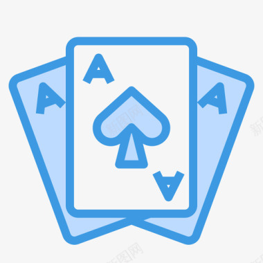 扑克爱好14蓝色图标图标