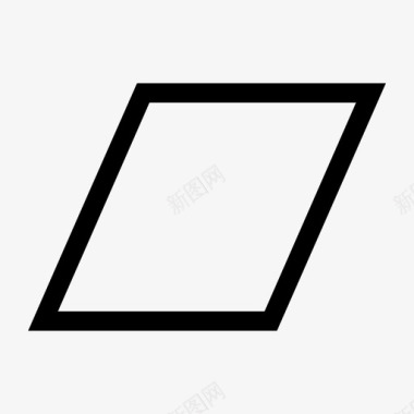 平行四边形形状几何图标图标