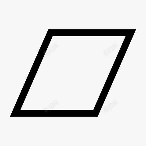 平行四边形形状几何图标svg_新图网 https://ixintu.com 几何 四面体 平行四边形 形状 物体