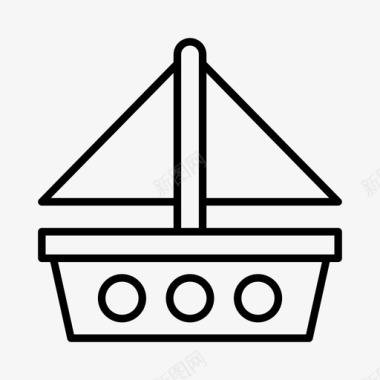 帆船运输运输方式图标图标