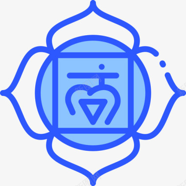 穆拉达拉瑜伽17蓝色图标图标