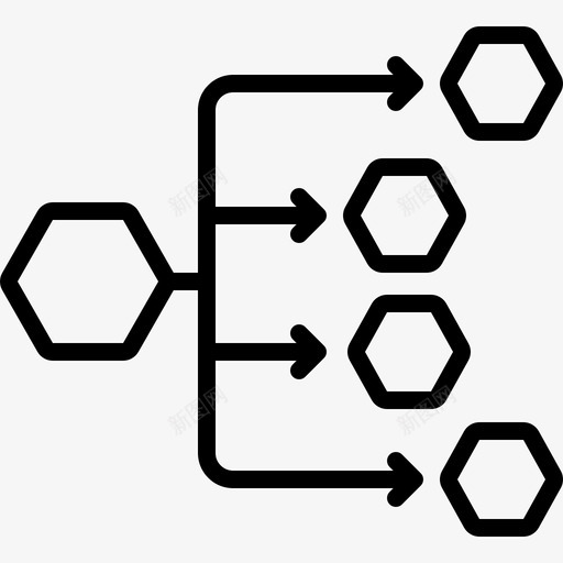 分销渠道连接层次结构图标svg_新图网 https://ixintu.com 分销 层次 渠道 结构 连接