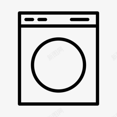 洗衣机技术家庭内部轮廓图标图标