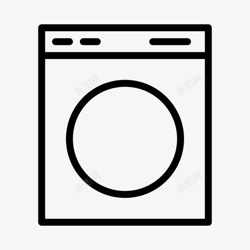 洗衣机技术家庭内部轮廓图标svg_新图网 https://ixintu.com 内部 家庭 技术 洗衣机 轮廓