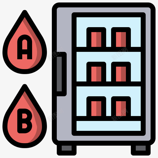 冰箱献血52线性颜色图标svg_新图网 https://ixintu.com 冰箱 献血 线性 颜色