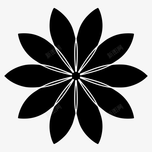 抽象花抽象图案创意图标svg_新图网 https://ixintu.com 创意设计 图案 套装 形状 抽象 曼陀罗 玫瑰花 装饰