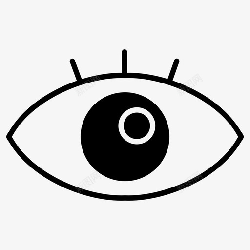 眼睛眼球看图标svg_新图网 https://ixintu.com 眼球 眼睛 预演