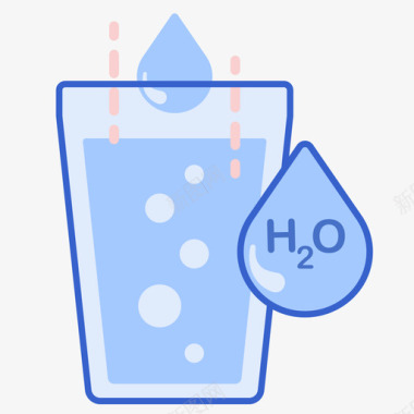 水cbd油2线性颜色图标图标