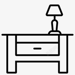 边桌装饰边桌家具装饰1轮廓图标高清图片