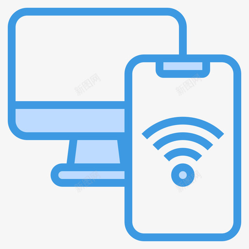 Wifi移动技术10蓝色图标svg_新图网 https://ixintu.com Wifi 技术 移动 蓝色