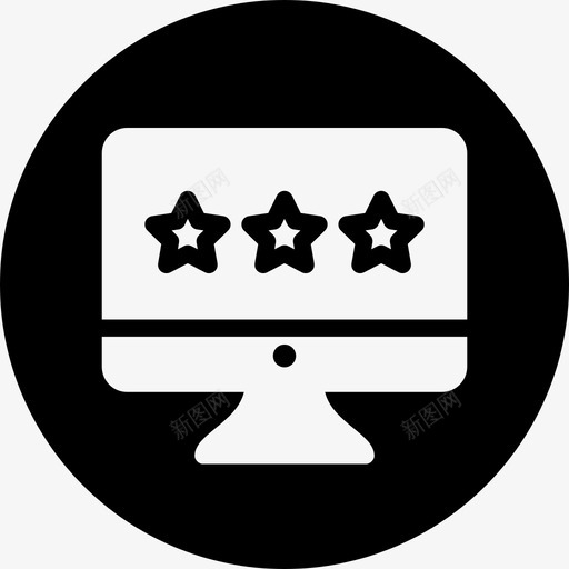 反馈计算机评分图标svg_新图网 https://ixintu.com 反馈 圆形 填充 星级 计算机 评分