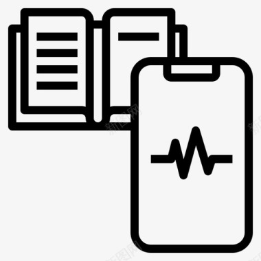 有声读物移动技术5线性图标图标