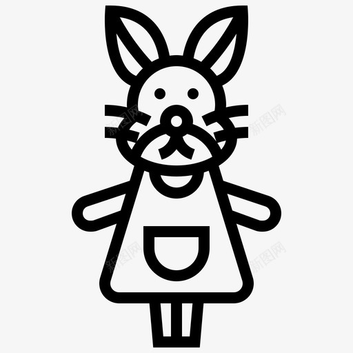 洋娃娃婴儿孩子图标svg_新图网 https://ixintu.com 兔子 婴儿 孩子 洋娃娃 玩具