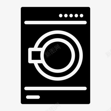 洗衣布料洗衣机图标图标