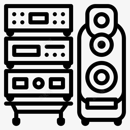 立体声扬声器电器高保真音响图标svg_新图网 https://ixintu.com 扬声器 电器 立体声 音响 高保真