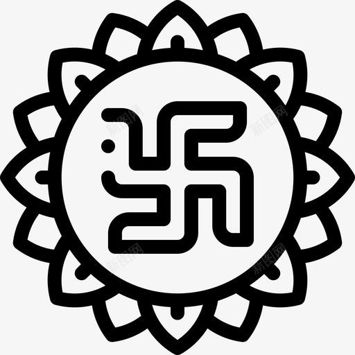 Swastic线性刻度盘17图标svg_新图网 https://ixintu.com Swastic 刻度 线性