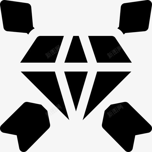 钻石波西米亚14填充图标svg_新图网 https://ixintu.com 填充 波西 米亚 钻石