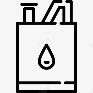 油罐能源和动力8线性图标图标