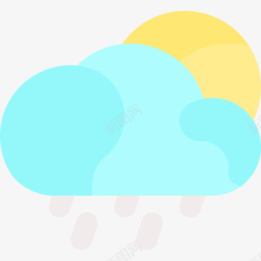 下雨天气251平坦图标图标