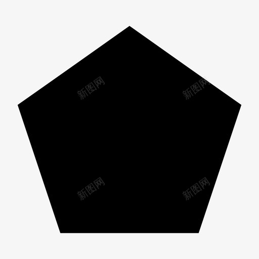 五边形五数学图标svg_新图网 https://ixintu.com 五边形 多边形 形状 数学