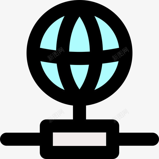 互联网云网络3线颜色图标svg_新图网 https://ixintu.com 云网 互联网 网络 颜色