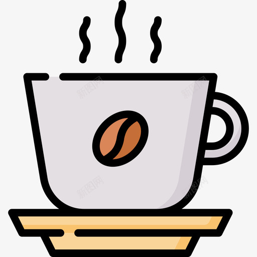 咖啡早晨常规26线性颜色图标svg_新图网 https://ixintu.com 咖啡 常规 早晨 线性 颜色
