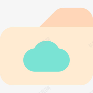 文件夹云网络1平面图标图标