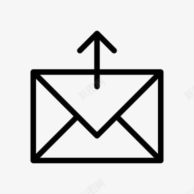 上载邮件信封收件箱图标图标