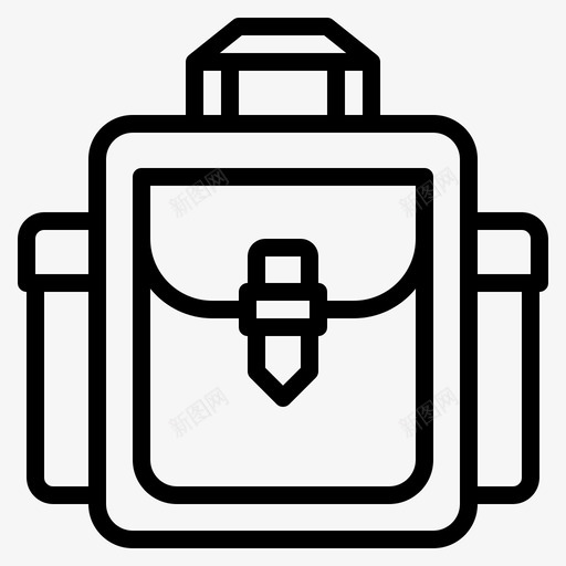 书包7号包直线型图标svg_新图网 https://ixintu.com 7号包 书包 直线 线型