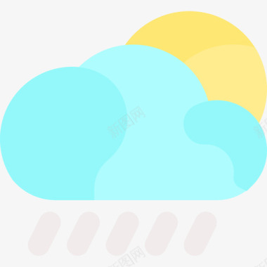 下雨天气251平坦图标图标