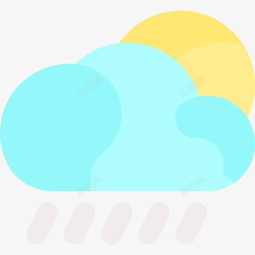 下雨天气251平坦图标svg_新图网 https://ixintu.com 下雨 天气 平坦